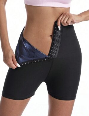 High Waist Sauna Sweat Pants - Blue