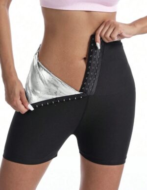 High Waist Sauna Sweat Pants - Silver