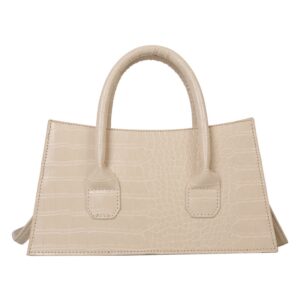 Khaki-Crocodile Print Bag