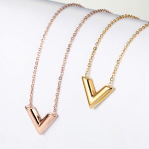 Rose Gold- V•Necklace